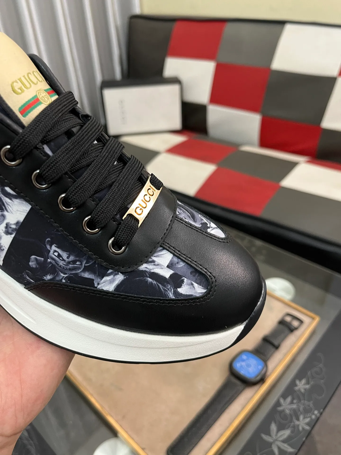 Men's shoes 💰420⌚️⌚️[GUCCI] The latest trendy men's casual shoes, the fabric is made of embossed cowhide imported from Italy, comfortable sheepskin lining + feet, the original outsole is wear-resistant and non-slip, high-level version, exquisite workmanship. Code number: 38-442️⃣Colors available